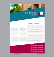 Business brochure template. Flyer design. Annual report cover. Booklet for education, advertisement, presentation, magazine page. a4 size vector illustration.