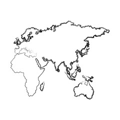 map of europe africa and asia country vector illustration