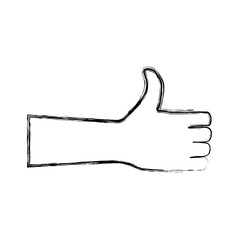 like gesture hand showing thumbs up vector illustration