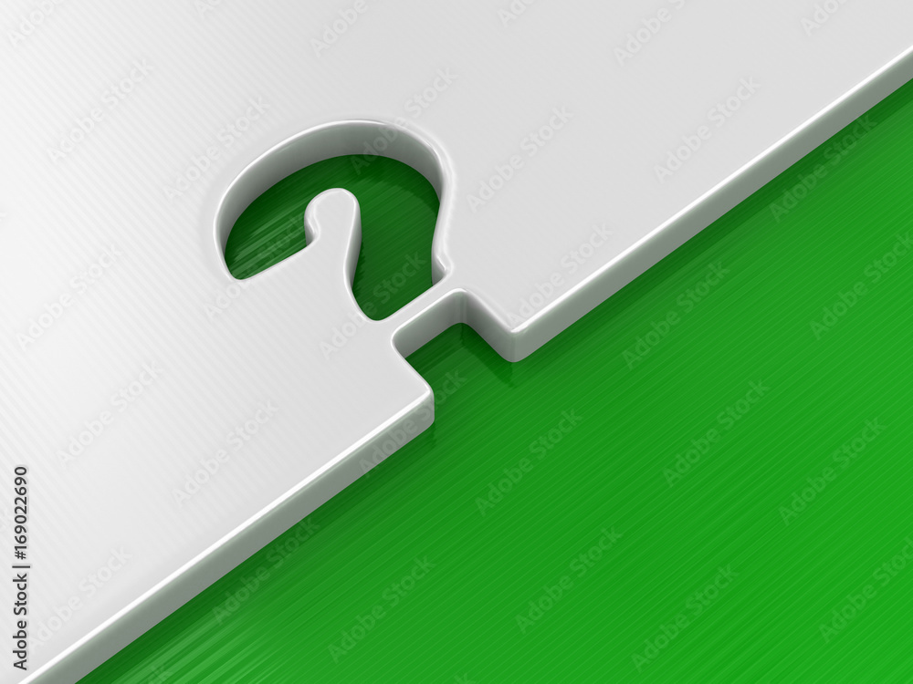Poster sign of question. image with clipping path
