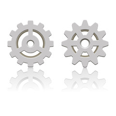 Gears on a white background. Vector illustration.