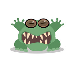 Cartoon monster. Vector illustration.