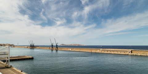 Obraz premium The Marseilles ferry terminal