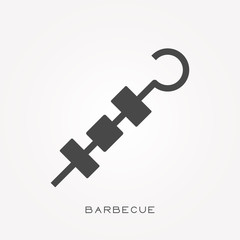Silhouette icon barbecue