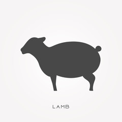 Silhouette icon lamb