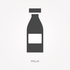 Silhouette icon milk