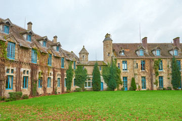 Fototapeta na wymiar Vaux de Cernay abbey in Chevreuse Valley, France