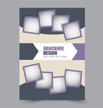 Business brochure template. Flyer design. Annual report cover. Booklet for education, advertisement, presentation, magazine page. a4 size vector illustration.