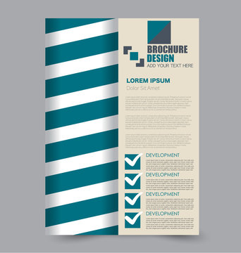 Business brochure template. Flyer design. Annual report cover. Booklet for education, advertisement, presentation, magazine page. a4 size vector illustration.
