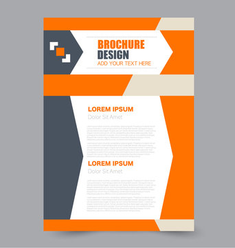 Business brochure template. Flyer design. Annual report cover. Booklet for education, advertisement, presentation, magazine page. a4 size vector illustration.
