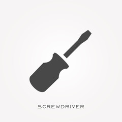 Silhouette icon screwdriver