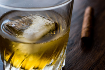 Godfather Cocktail with Cigar