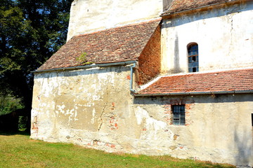 Fortified medieval saxon evangelic church in the village Somartin, Martinsberg, Märtelsberg,...