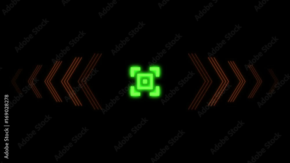 Poster futuristic screensaver with hex corner. hud heads up display scanner high tech target digital read o