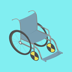 Wheelchair isometric vector illustration