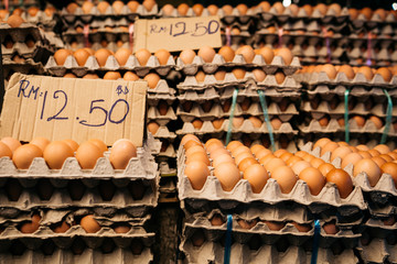 Eggs at market in Borneo