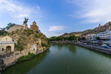 Fototapeta na wymiar Tbilisi town architectural view 