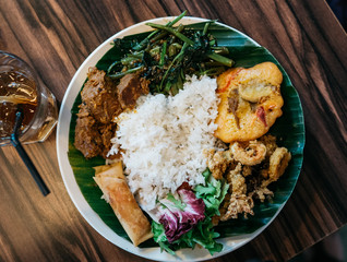 Indonesian Meal with rice