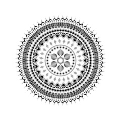 Mandala for design on fabric, tattoo. Vector illustration