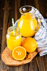 Jar of orange juice