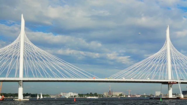 Russia St. Petersburg Gulf Cable-stayed bridge