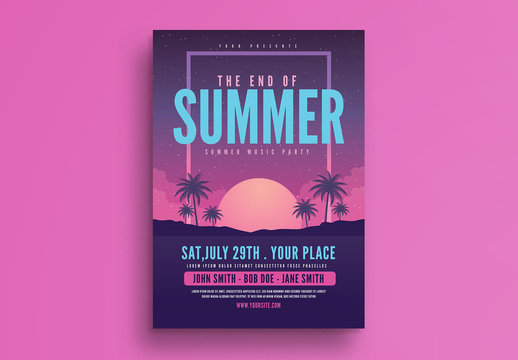 End of Summer Party Flyer Layout