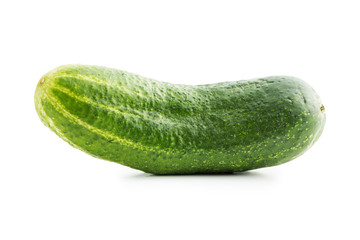 Fresh green cucumbers.