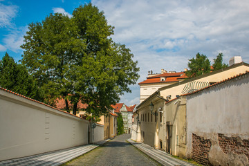 Via nell'antica città di Praga