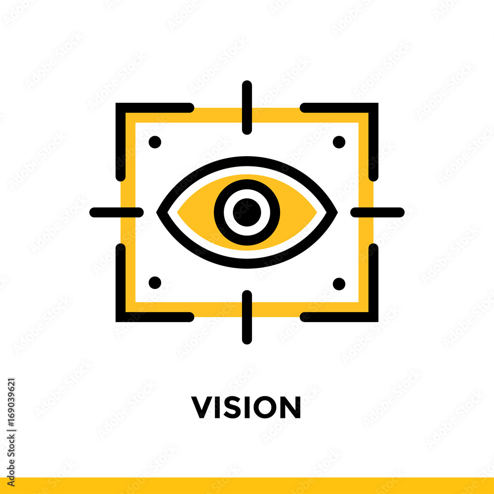 Aufkleber linear icon for startup business. pictogram in outline style
