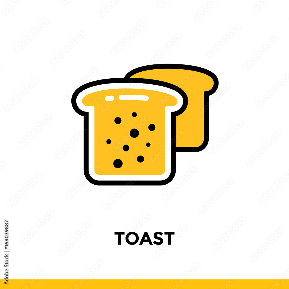 Aufkleber linear icon, bakery and cooking. elements suitable for website and presentation