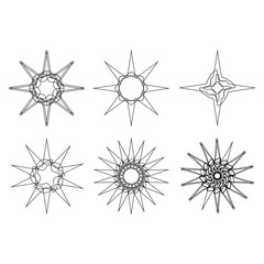 Obraz premium Cosmic geometry astrological star pattern symbols