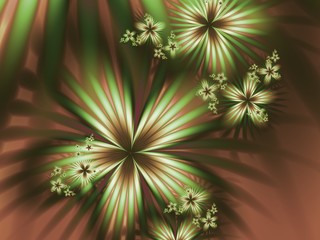 Fractal flower, digital artwork for creative graphic design.