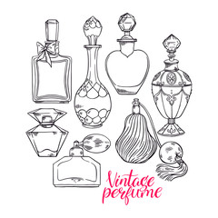 womens sketch perfume bottles