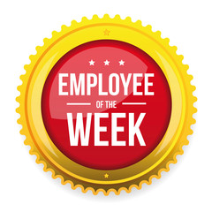 Employee of the week award badge