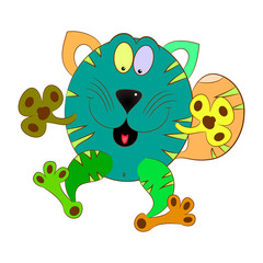 cat cartoon vector 