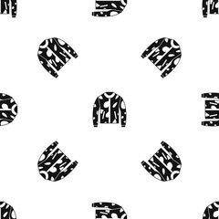 Camouflage jacket pattern seamless black