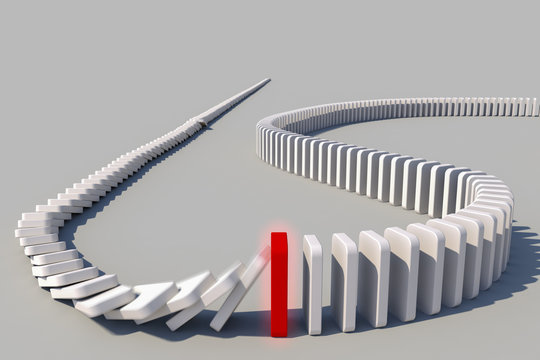 The domino effect in action