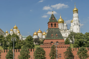 Fototapeta na wymiar Beautiful Annunciation Cathedral in Moscow Kremlin, Russia