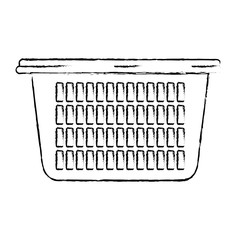 monochrome blurred silhouette of laundry basket without handles