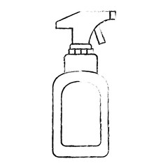 monochrome blurred silhouette of spray cleaner bottle