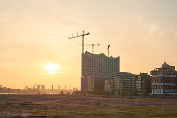 Hamburg Harbor, Hafencity, Elbphilharmonie