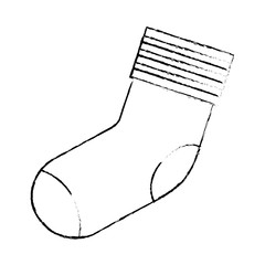 monochrome blurred silhouette of one sock