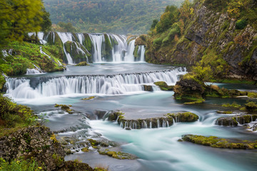 Fototapeta na wymiar Waterfall of Strbacki Buk, Una river in Bosnia and Herzegovina