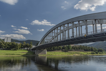 Fototapeta premium Bridge in Usti nad Labem town in north Bohemia