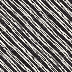 Decorative seamless pattern with doodle lines. Hand painted grungy wavy stripes background. Trendy endless freehand texture