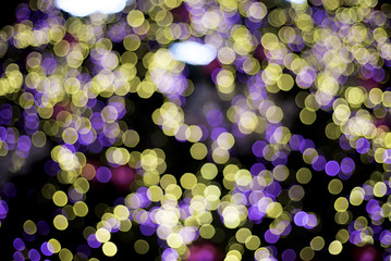 Colorful Bokeh moving lights for background and overlay