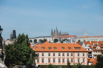 Fototapeta na wymiar prague town czech republic bridge