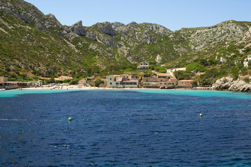 Obraz premium Coastal landscape between Cassis and Marseille, Calanques