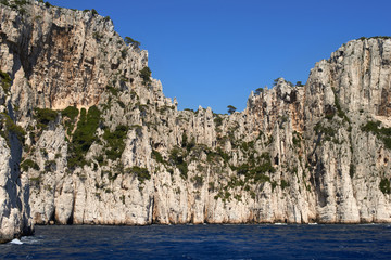 Fototapeta na wymiar Coastal landscape between Cassis and Marseille, Calanques