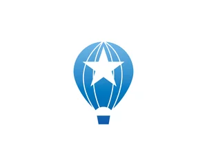 Cercles muraux Sports aériens modèle de logo de montgolfière